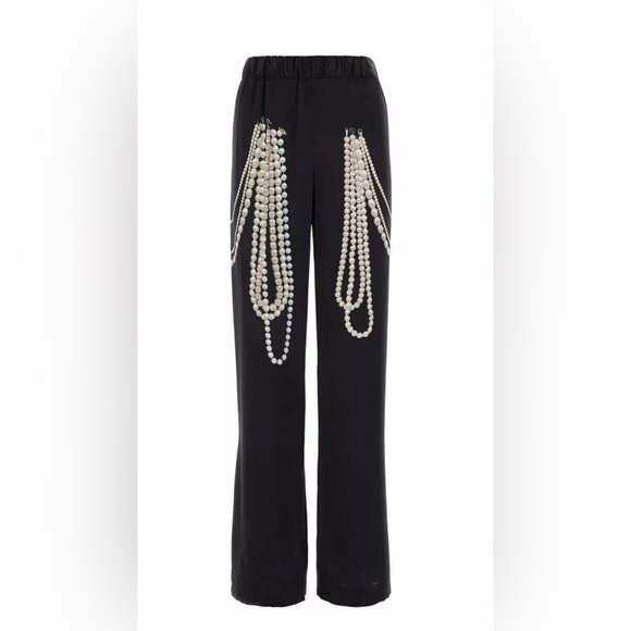 Stella McCartney Pearl Trompe L’oeil Mid-Rise Trousers - Picture 6 of 10